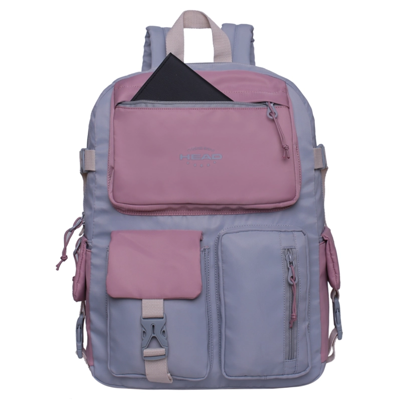 MOCHILA MUJER ESCALEDE COLOR BLOCK GRIS HEAD - 2