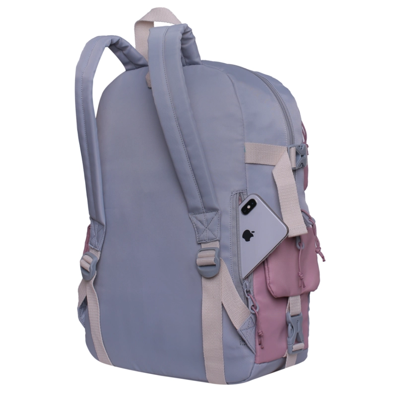 MOCHILA MUJER ESCALEDE COLOR BLOCK GRIS HEAD - 4