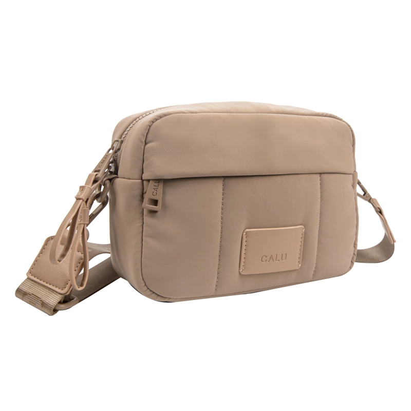 CARTERA BANDOLERA JOSEPHINE COMPACTA TAUPE CALU - 1
