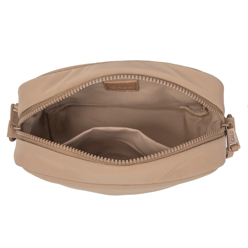 CARTERA BANDOLERA JOSEPHINE COMPACTA TAUPE CALU - 5