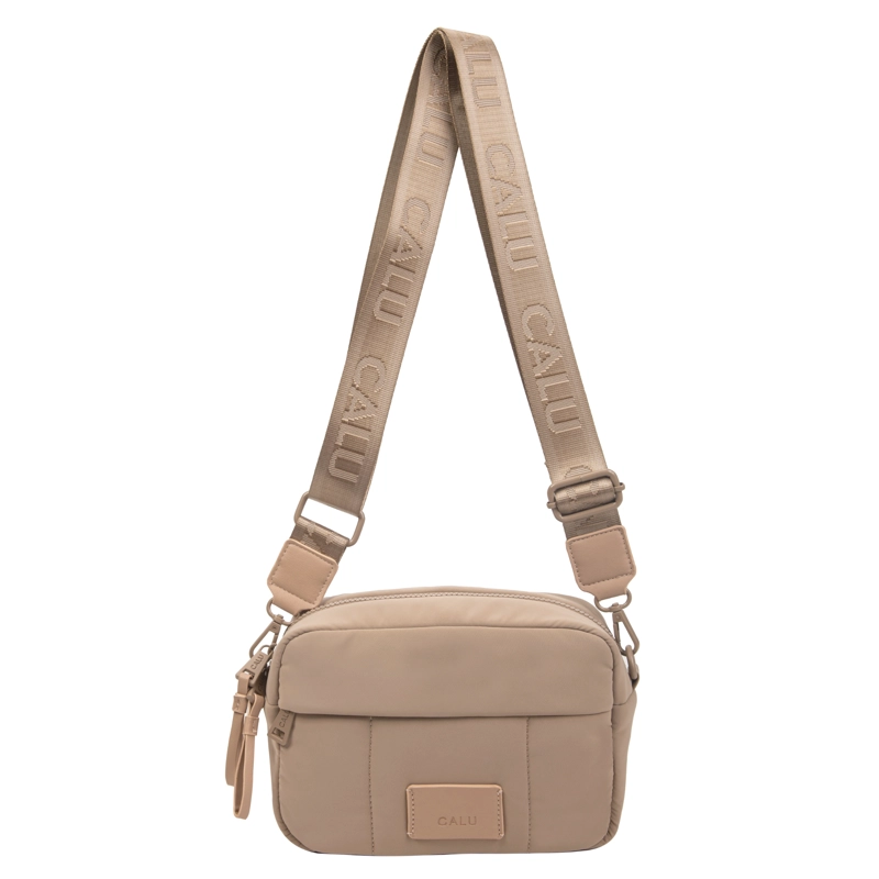 CARTERA BANDOLERA JOSEPHINE COMPACTA TAUPE CALU - 8