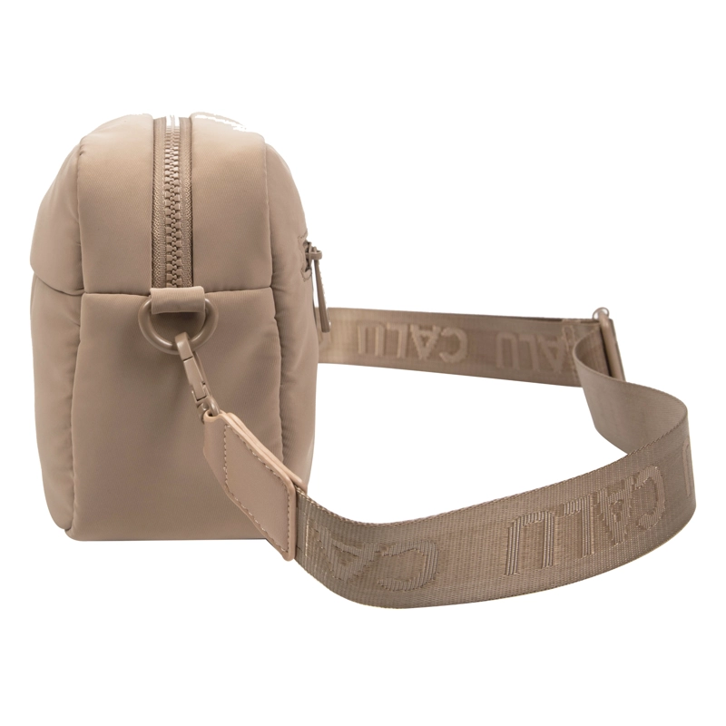 CARTERA BANDOLERA JOSEPHINE COMPACTA TAUPE CALU - 9