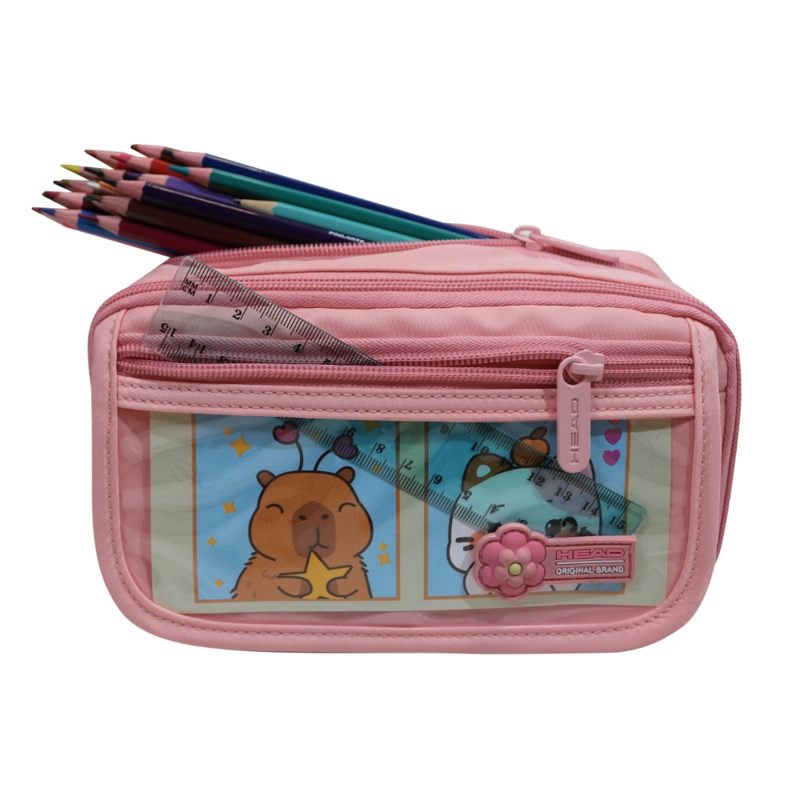ESTUCHE MUJER PENCIL KAWAIIBLOCK PINK HEAD - 3