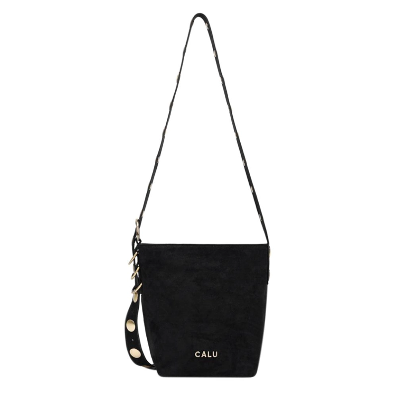 CARTERA BANDOLERA PEQUEÑA TACHAS ADELA NEGRO CALU - 2