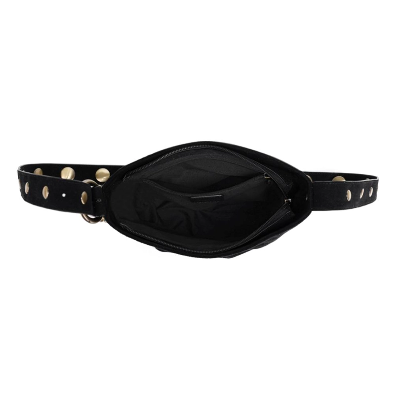 CARTERA BANDOLERA PEQUEÑA TACHAS ADELA NEGRO CALU - 3