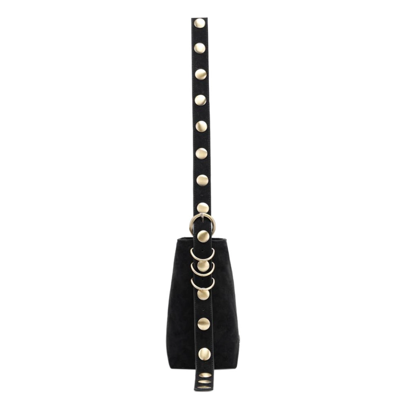 CARTERA BANDOLERA PEQUEÑA TACHAS ADELA NEGRO CALU - 4