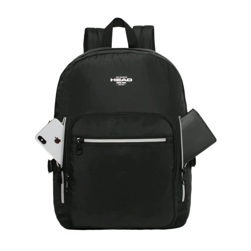 MOCHILA MUJER NOTEBOOK KONA NEGRO SILVER HEAD - 2