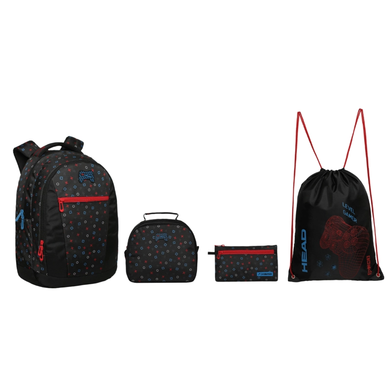 PACK TOP ESCOLAR HOMBRE (X4) GAMER NEGRO HEAD - 1