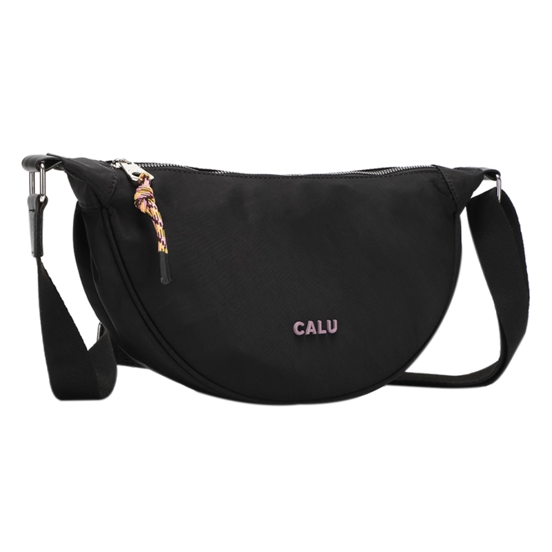CARTERA BANDOLERA LEONOR NEGRO MALVA CALU - 1