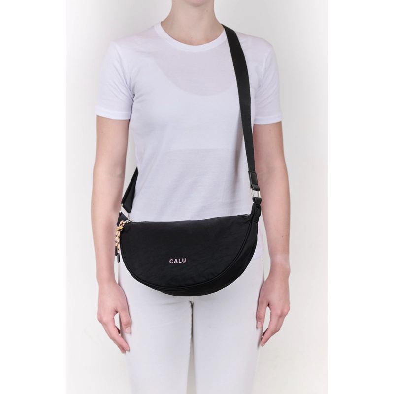 CARTERA BANDOLERA LEONOR NEGRO MALVA CALU - 6