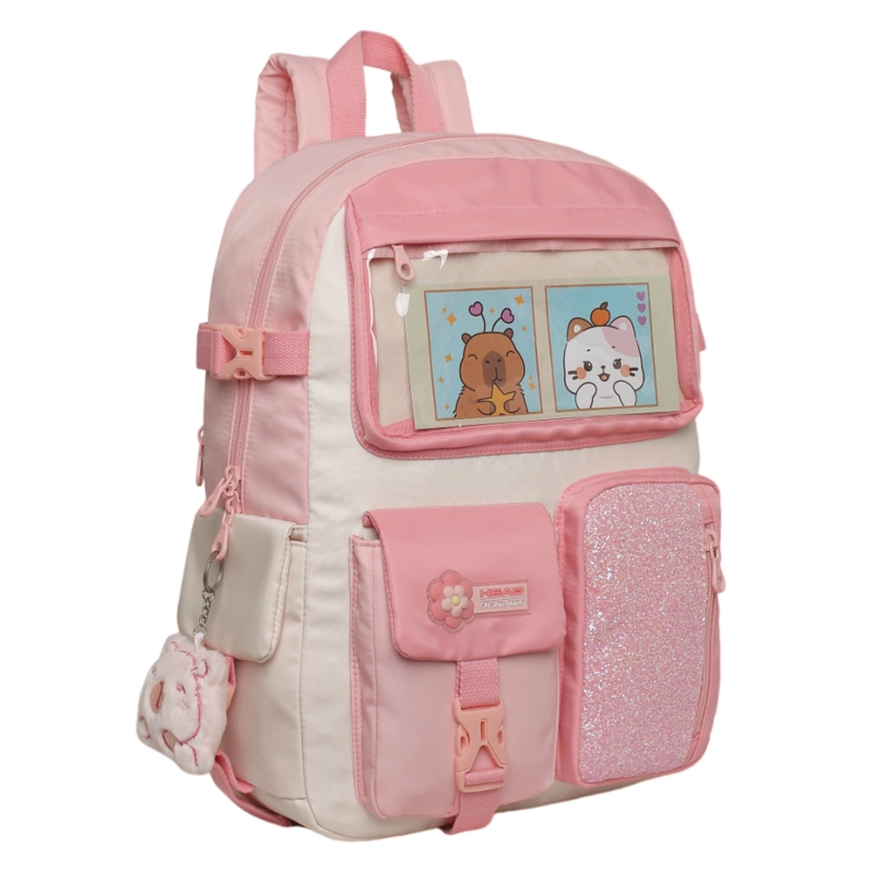 MOCHILA MUJER KAWAII FUSION BLOCK PINK HEAD - 1