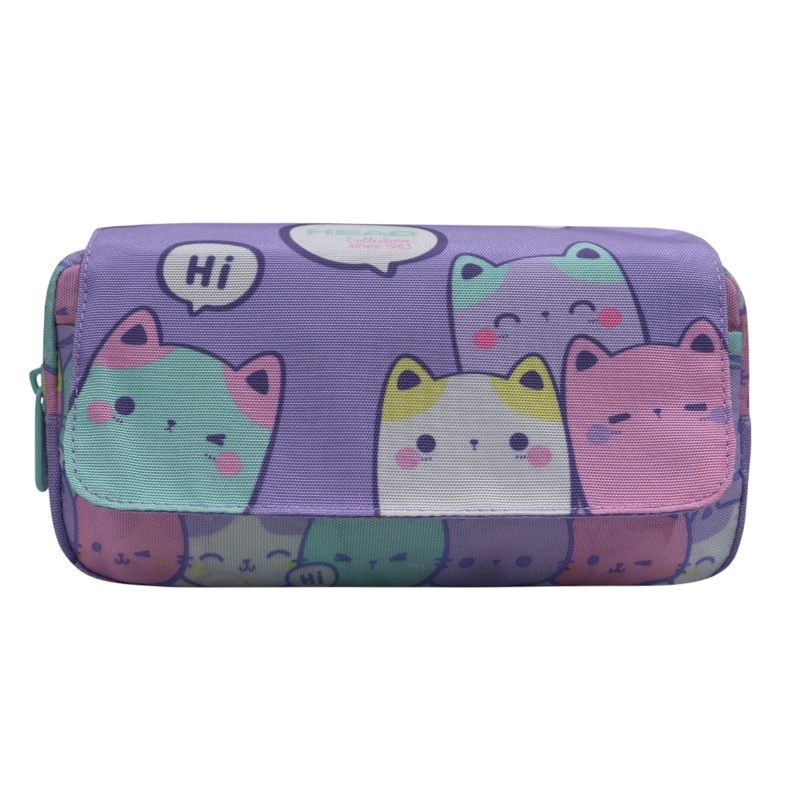 ESTUCHE INFANTIL NIÑA ERASER NEW GATOS PASTEL HEAD - 2