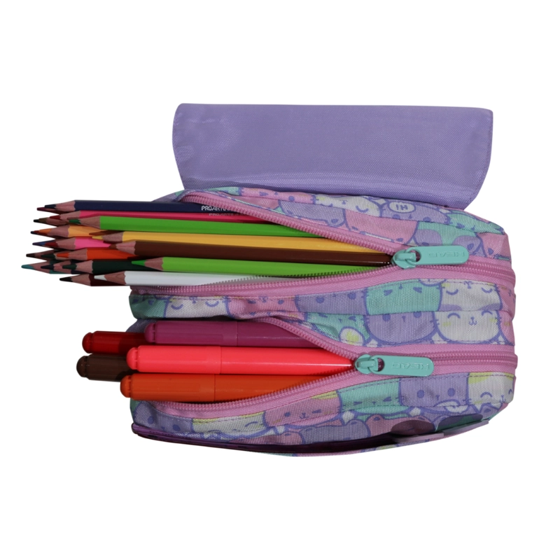 ESTUCHE INFANTIL NIÑA ERASER NEW GATOS PASTEL HEAD - 3