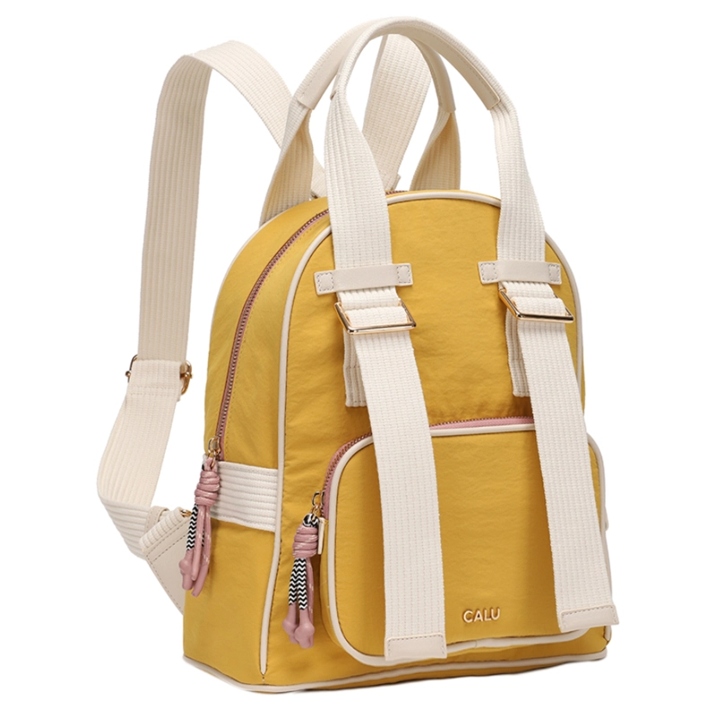 MOCHILA MUJER OPHELIA PASTEL MOSTAZA CALU - 1