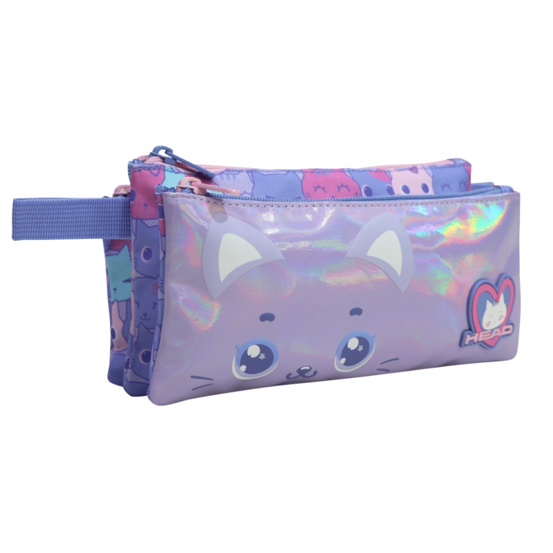 ESTUCHE INFANTIL NIÑA CELERIO GATO LILA HEAD - 1
