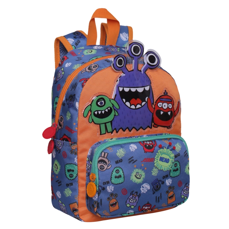 MOCHILA INFANTIL POP MONSTERS AZUL HEAD - 1