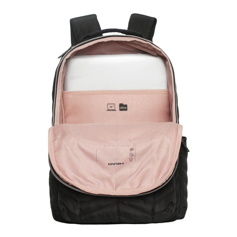 MOCHILA MUJER MICROFIBRA IMPREZA NEGRO ROSE GOLD HEAD - 3