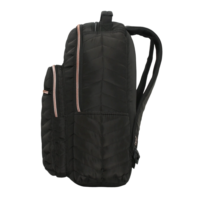 MOCHILA MUJER MICROFIBRA IMPREZA NEGRO ROSE GOLD HEAD - 4
