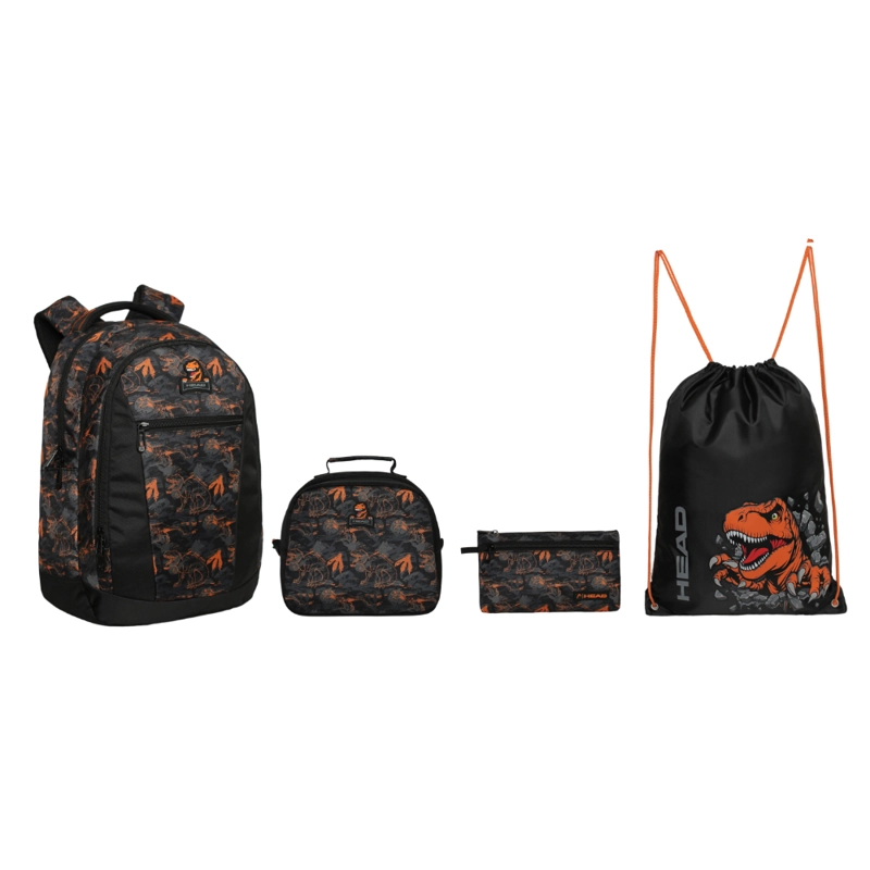 PACK TOP ESCOLAR HOMBRE (X4)  DINO NARANJO HEAD - 1