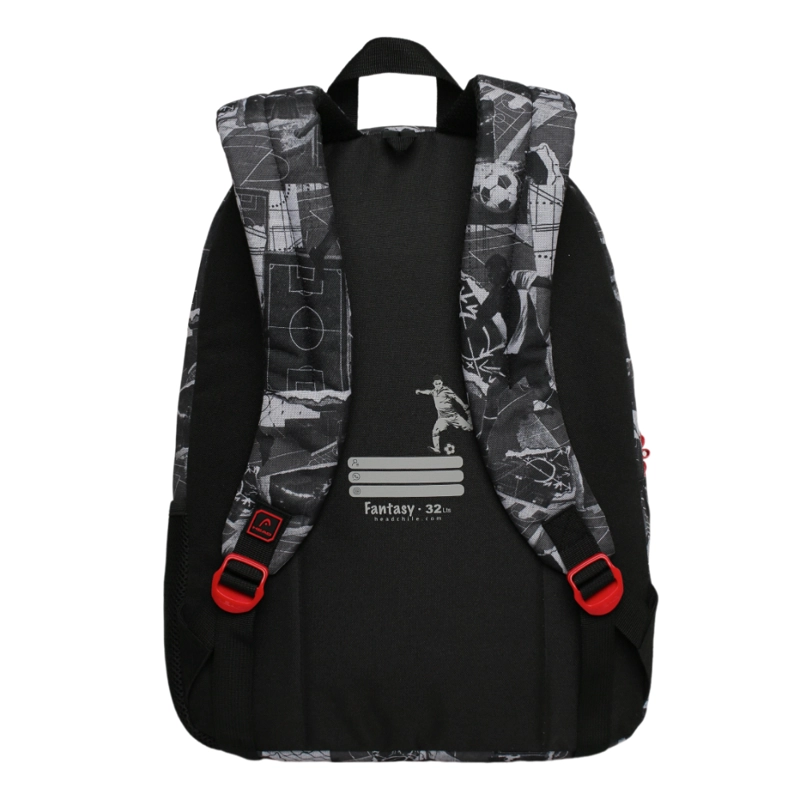 MOCHILA INFANTIL NIÑO FANTASY FUTBOL NEGRA HEAD - 5