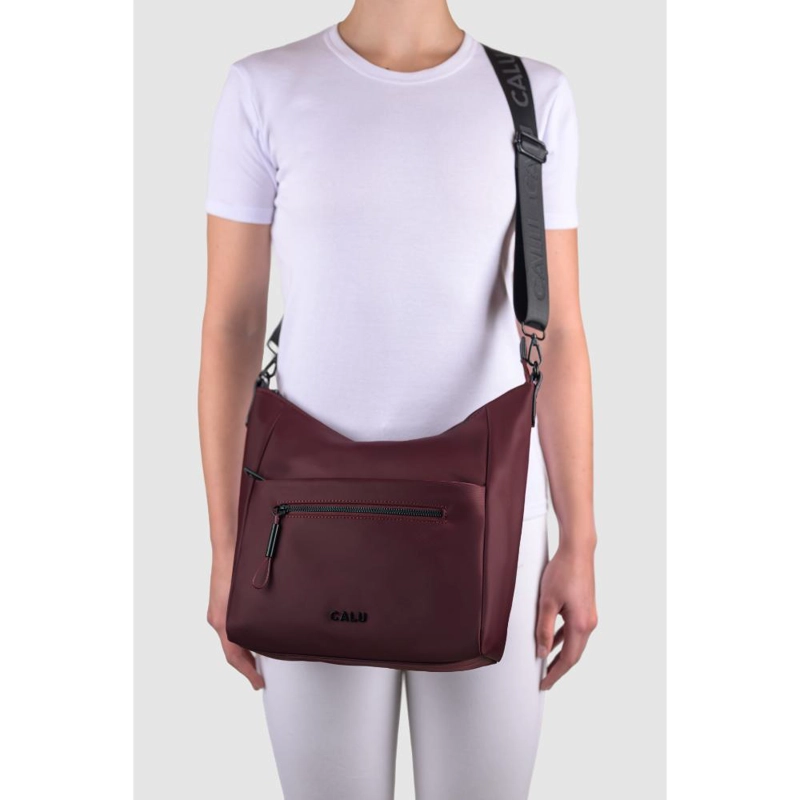 CARTERA BANDOLERA GRAN TAMAÑO MADISON MORADO CALU - 7
