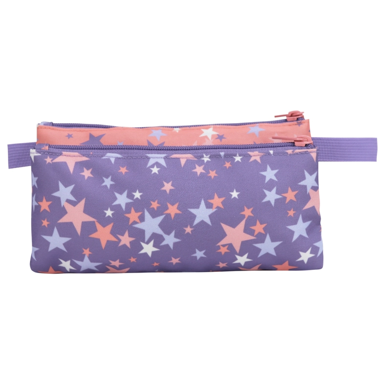 ESTUCHE INFANTIL TRIPLE CELERIO CAT STAR LILA LILA HEAD - 5