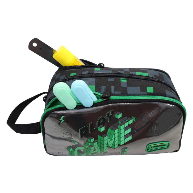 ESTUCHE INFANTIL NIÑO ATOS GAMER NEGRO HEAD - 3