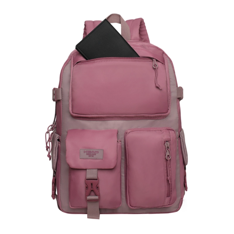 MOCHILA MUJER ESCALADE KAWAII COLOR BLOCK MALVA HEAD - 2
