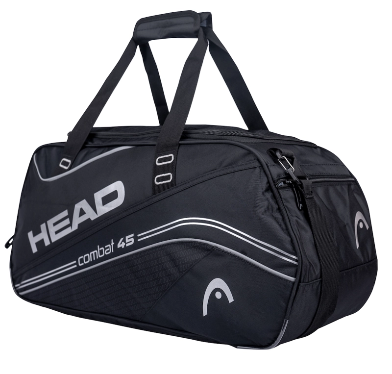 BOLSO DEPORTIVO NEW COMBAT 45 NEGRO PLATA HEAD - 1