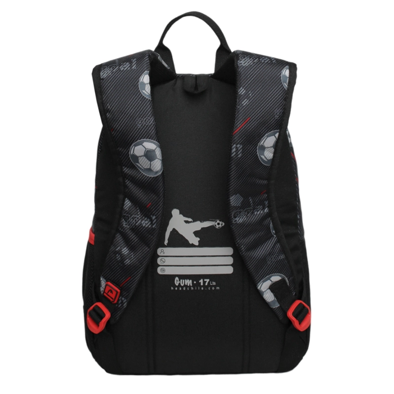 MOCHILA INFANTIL NIÑO GUM FUTBOL NEGRO HEAD - 5