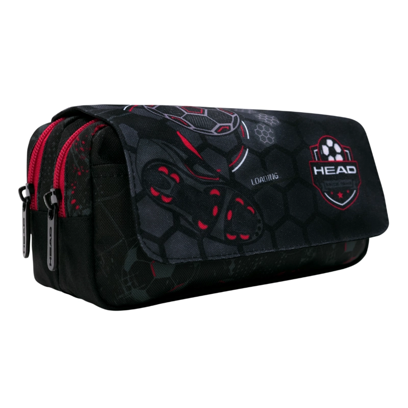 ESTUCHE INFANTIL NIÑO ERASER FUTBOL NEGRO HEAD - 1