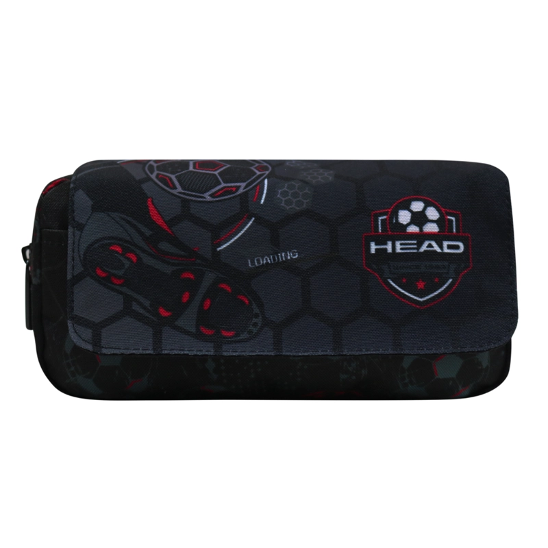 ESTUCHE INFANTIL NIÑO ERASER FUTBOL NEGRO HEAD - 2