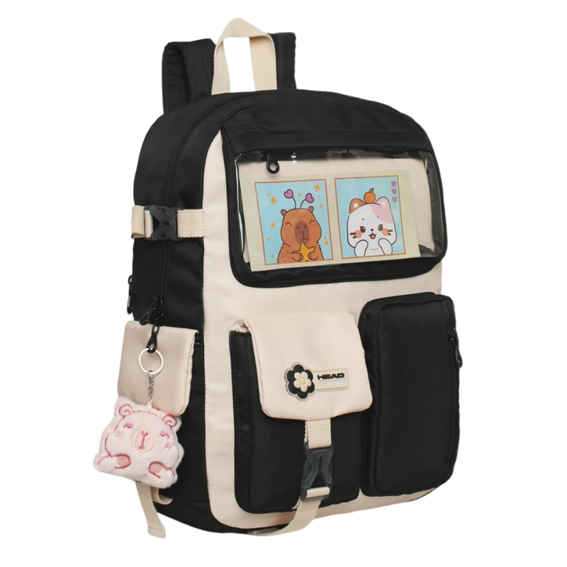 MOCHILA MUJER KAWAII FUSION BLOCK NEGRO HEAD - 1