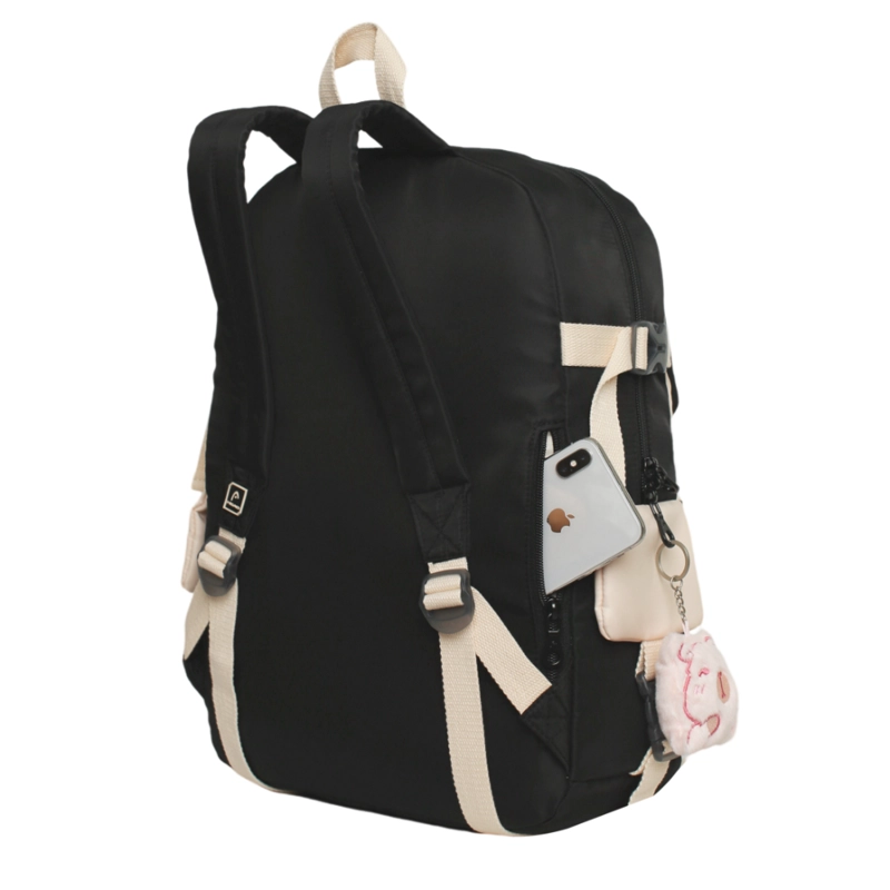 MOCHILA MUJER KAWAII FUSION BLOCK NEGRO HEAD - 4