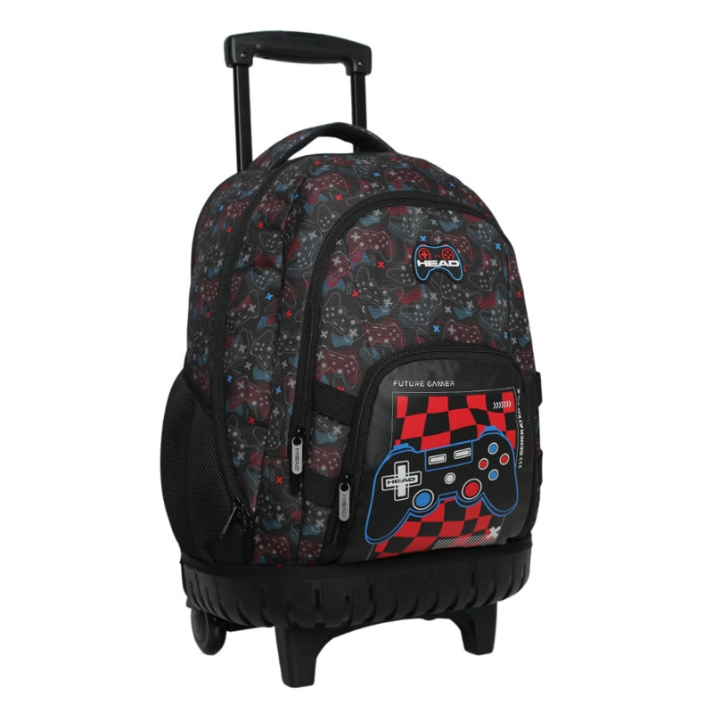 MOCHILA INFANTIL CARRO NEW KODIAC FUTURE GAMER NEGRO HEAD - 1