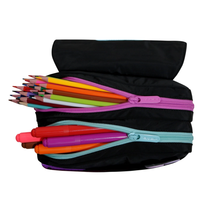 ESTUCHE INFANTIL NIÑA ERASER CAPIBARAS NEGRO HEAD - 3