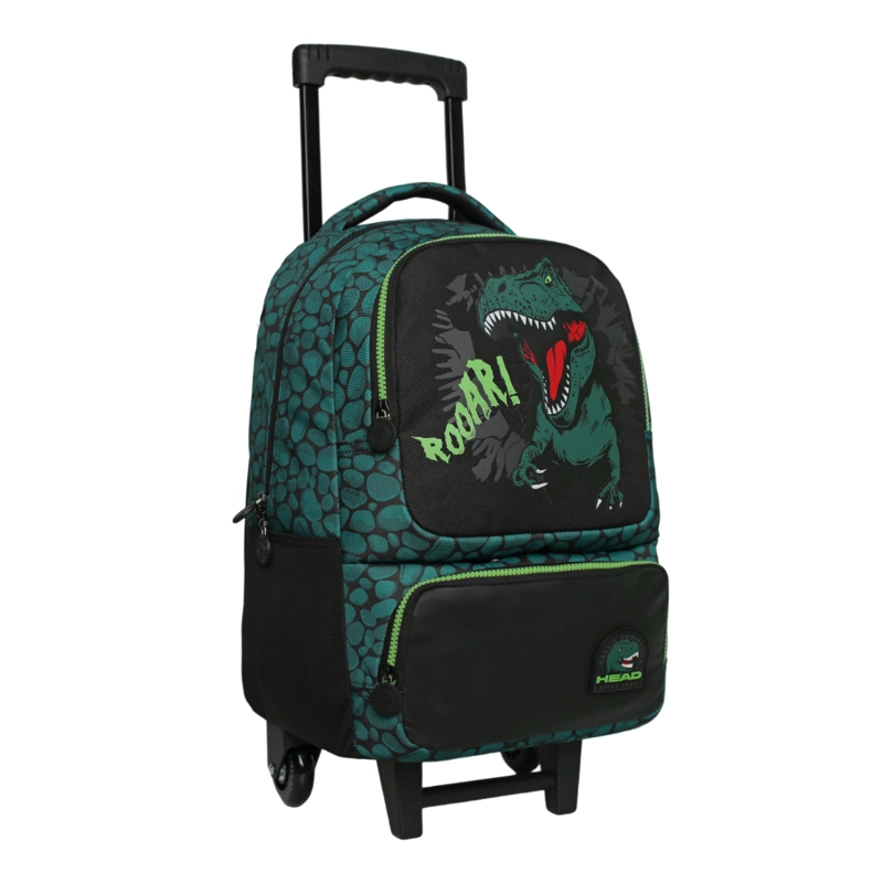 PACK BAKAN ESCOLAR (X3) NIÑO DINO STONE VERDE HEAD - 2