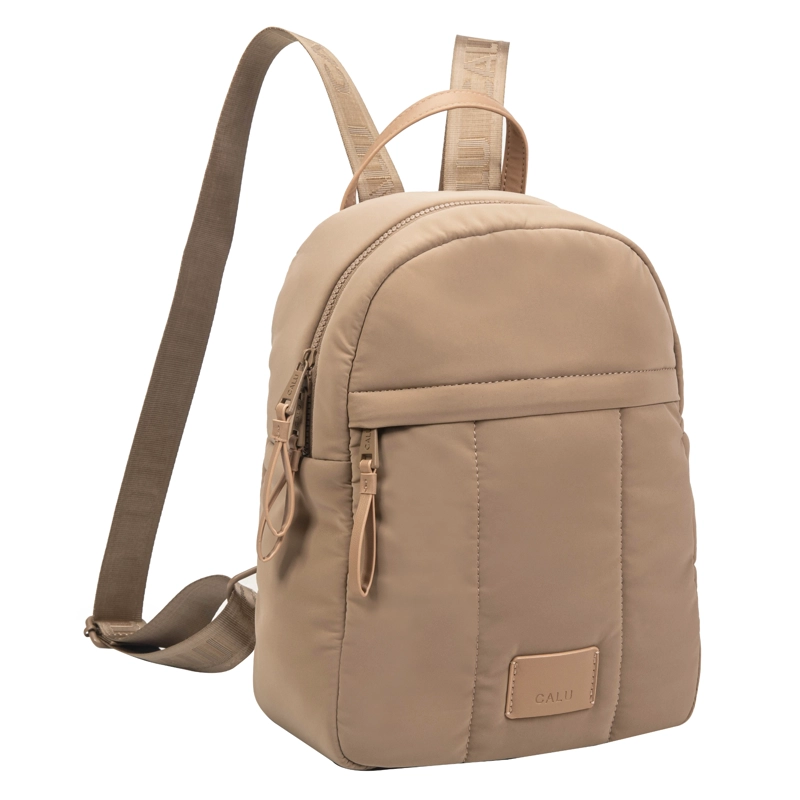 MOCHILA CLEMENTINE LOOK CLASICO TAUPE CALU - 1