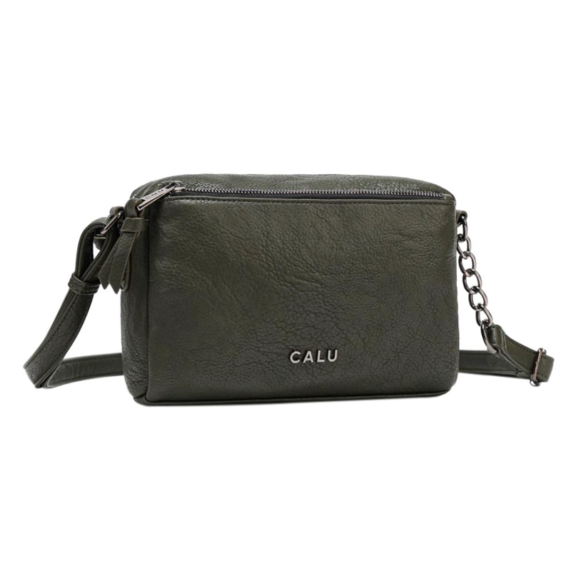 CARTERA MEDIANA ELEGANTE PIXIE VERDE MUSGO CALU - 1