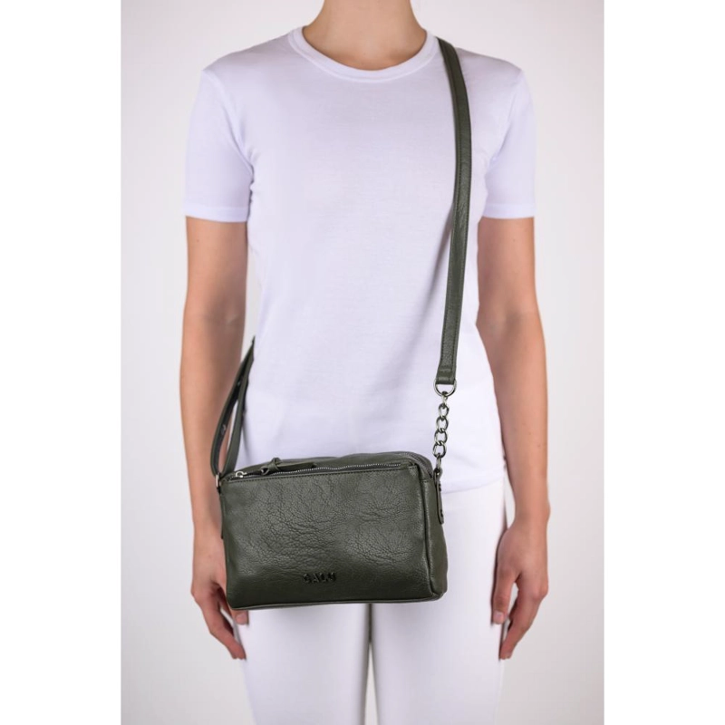 CARTERA MEDIANA ELEGANTE PIXIE VERDE MUSGO CALU - 7
