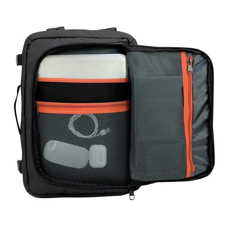 MOCHILA DE VIAJE TRAVELER ENGOMADA NEW REVERSE NEGRO HEAD - 3