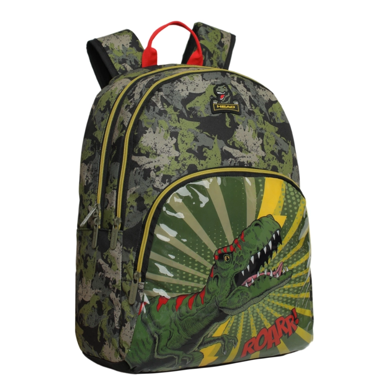 MOCHILA INFANTIL NIÑO BALLOON T-REX COMIC VERDE HEAD - 1