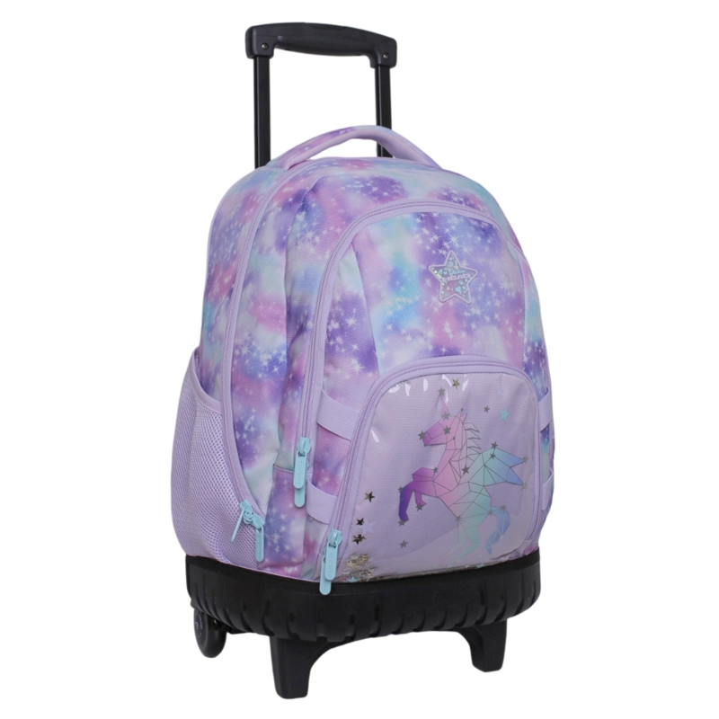 MOCHILA RUEDAS INFANTIL NEW KODIAC PEGASO COSMO LILA HEAD - 1