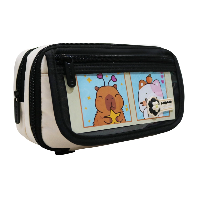ESTUCHE MUJER PENCIL KAWAII BLOCK NEGRO HEAD - 1