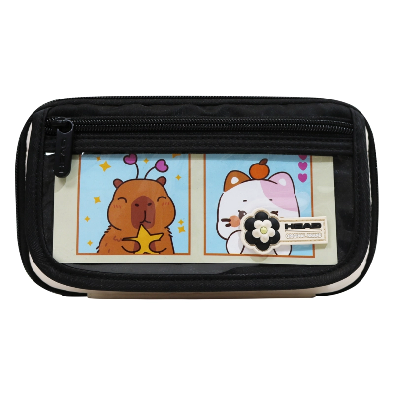 ESTUCHE MUJER PENCIL KAWAII BLOCK NEGRO HEAD - 2