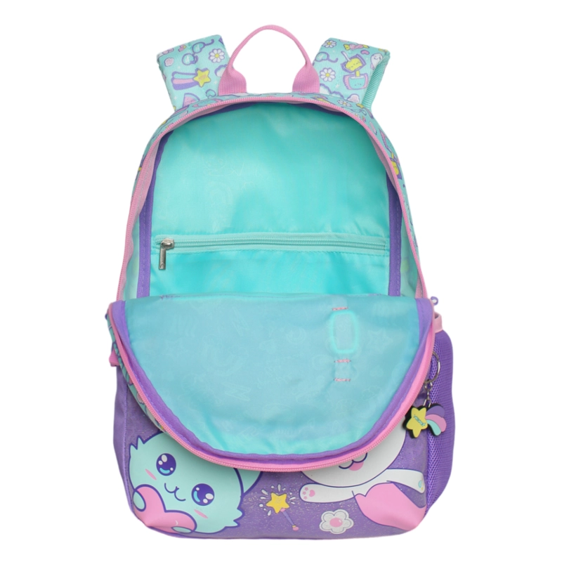 MOCHILA INFANTIL NIÑA BIONICA CAT PRINT MENTA HEAD - 4