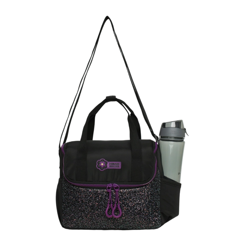 LONCHERA MUJER TIPO CARTERA ICEBERG GLITTER NEGRO HEAD - 2