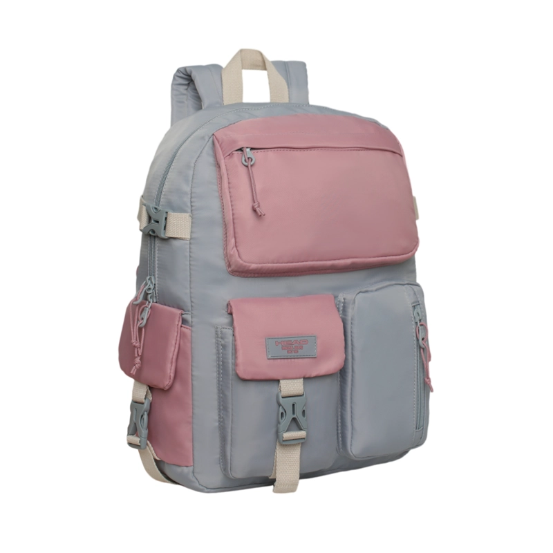 MOCHILA MUJER ESCALADE KAWAII COLOR BLOCK GRIS HEAD - 1