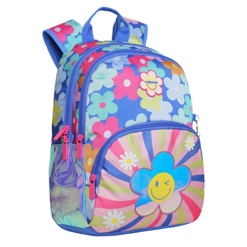 MOCHILA INFANTIL NIÑA GUM SMILE FLOWERS MORADO HEAD - 1
