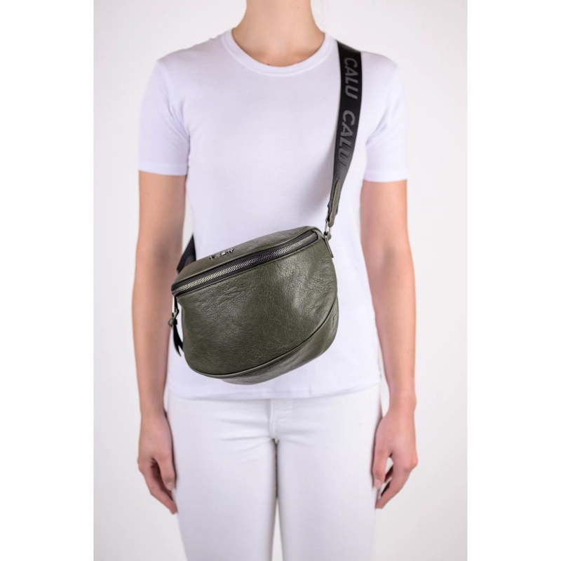 CARTERA BANDOLERA PEQUEÑA SIENA VERDE MUSGO CALU - 6